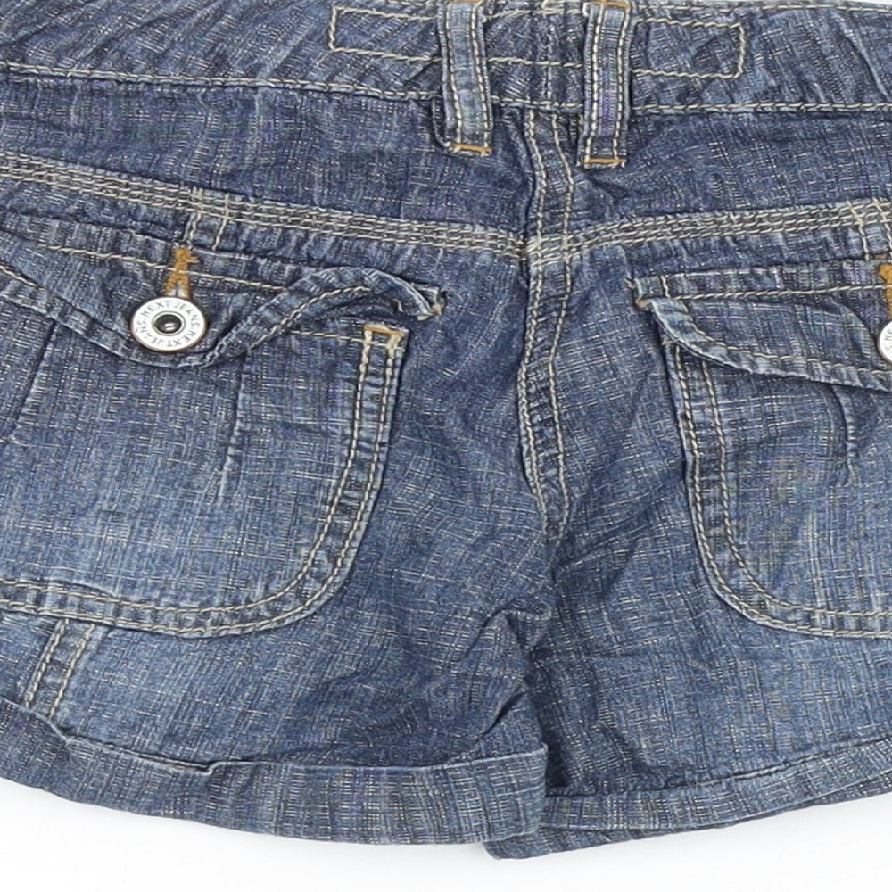 NEXT Boys Blue Cotton Bermuda Shorts Size 8 Years Regular Zip