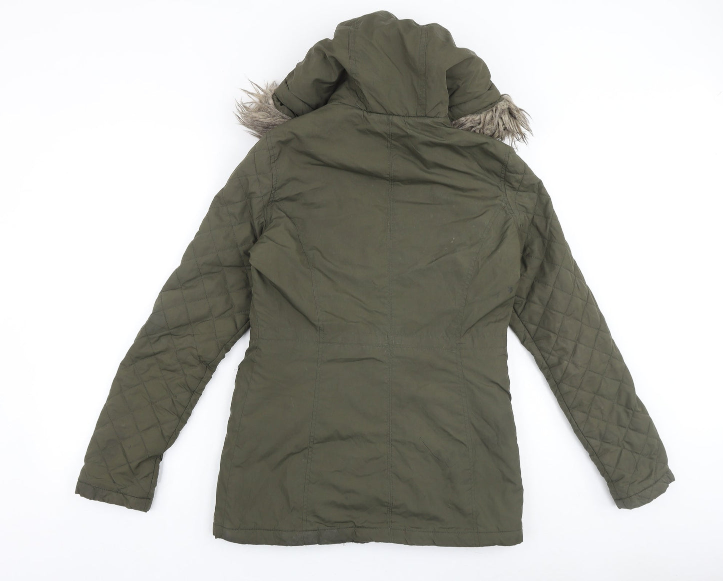 Pineapple Womens Green Quilted Coat Size 6 Zip