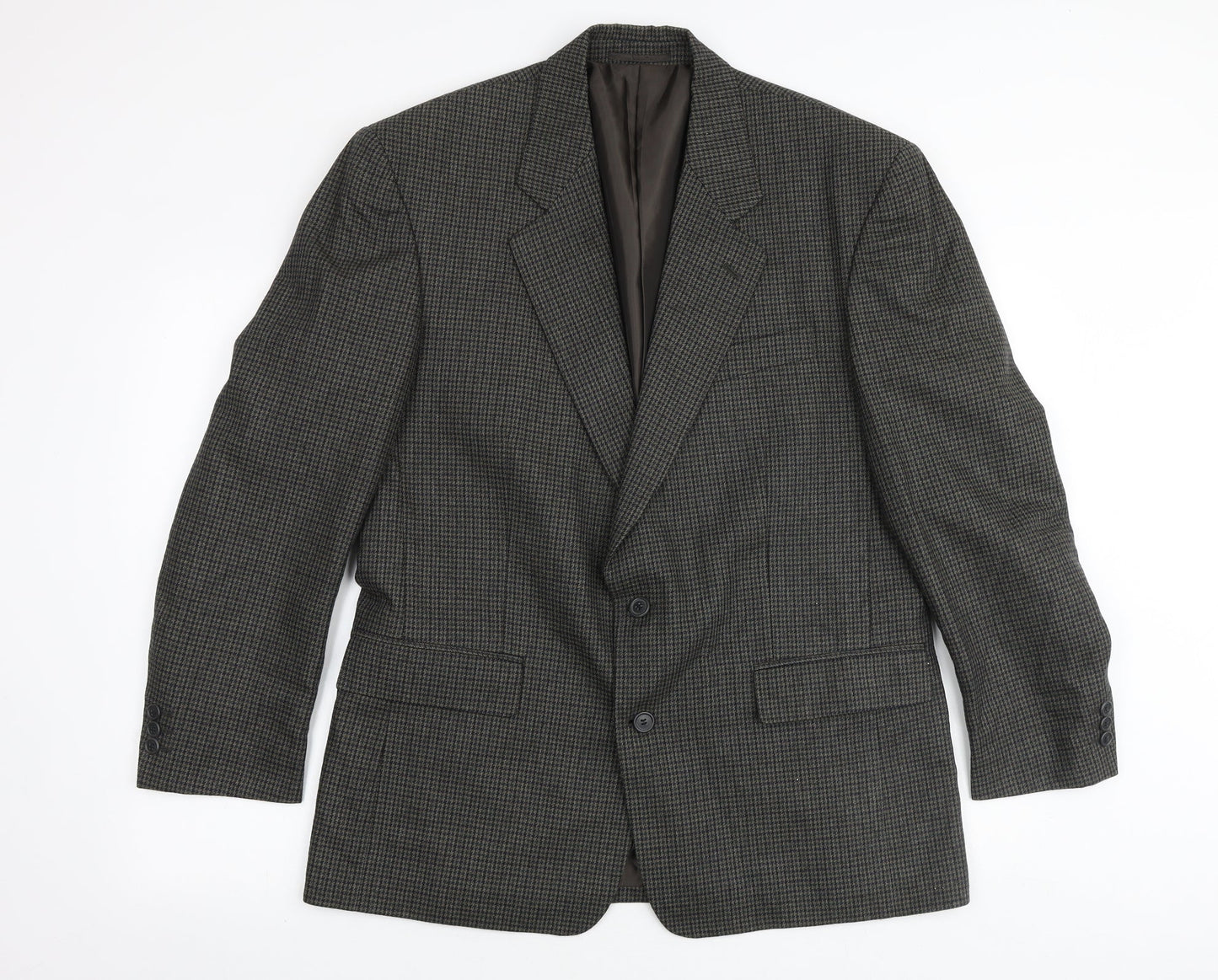 Kilmaine Mens Grey Geometric Wool Jacket Blazer Size 42 Regular
