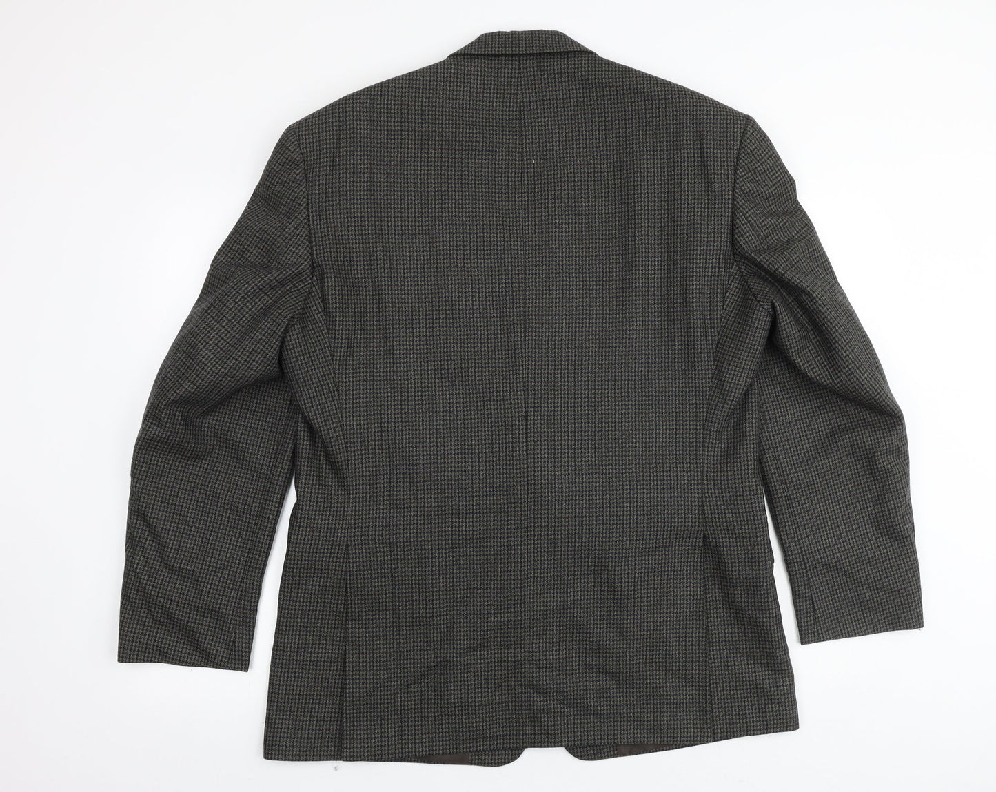 Kilmaine Mens Grey Geometric Wool Jacket Blazer Size 42 Regular
