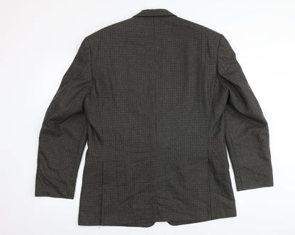 Kilmaine Mens Grey Geometric Wool Jacket Blazer Size 42 Regular