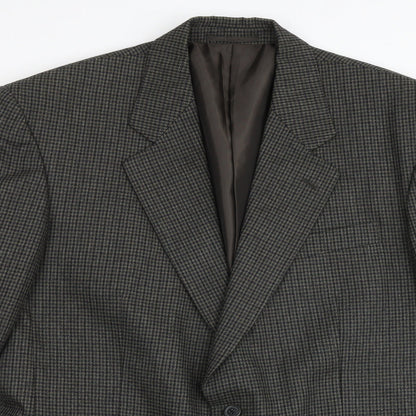 Kilmaine Mens Grey Geometric Wool Jacket Blazer Size 42 Regular