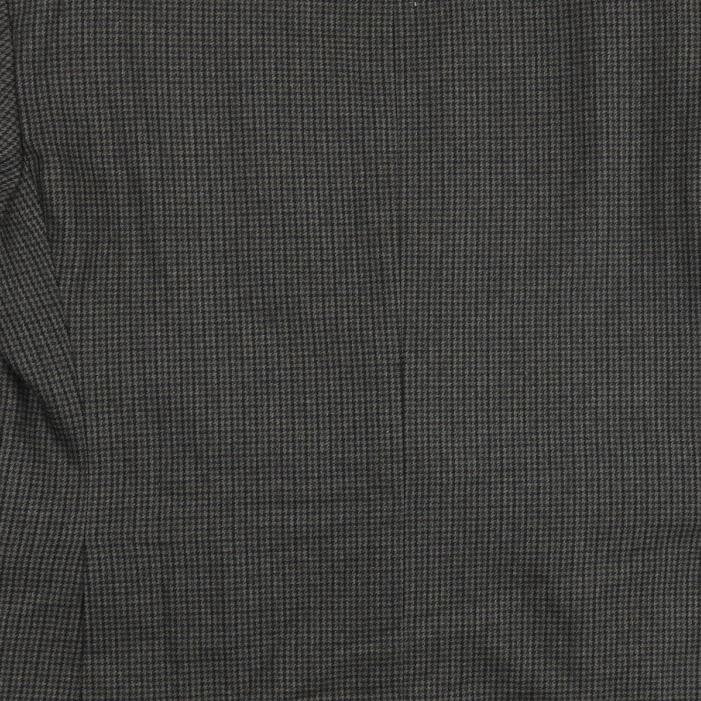 Kilmaine Mens Grey Geometric Wool Jacket Blazer Size 42 Regular