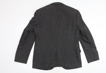 Mens UK Size 40 Boston Crew Regular Grey Suit Jacket