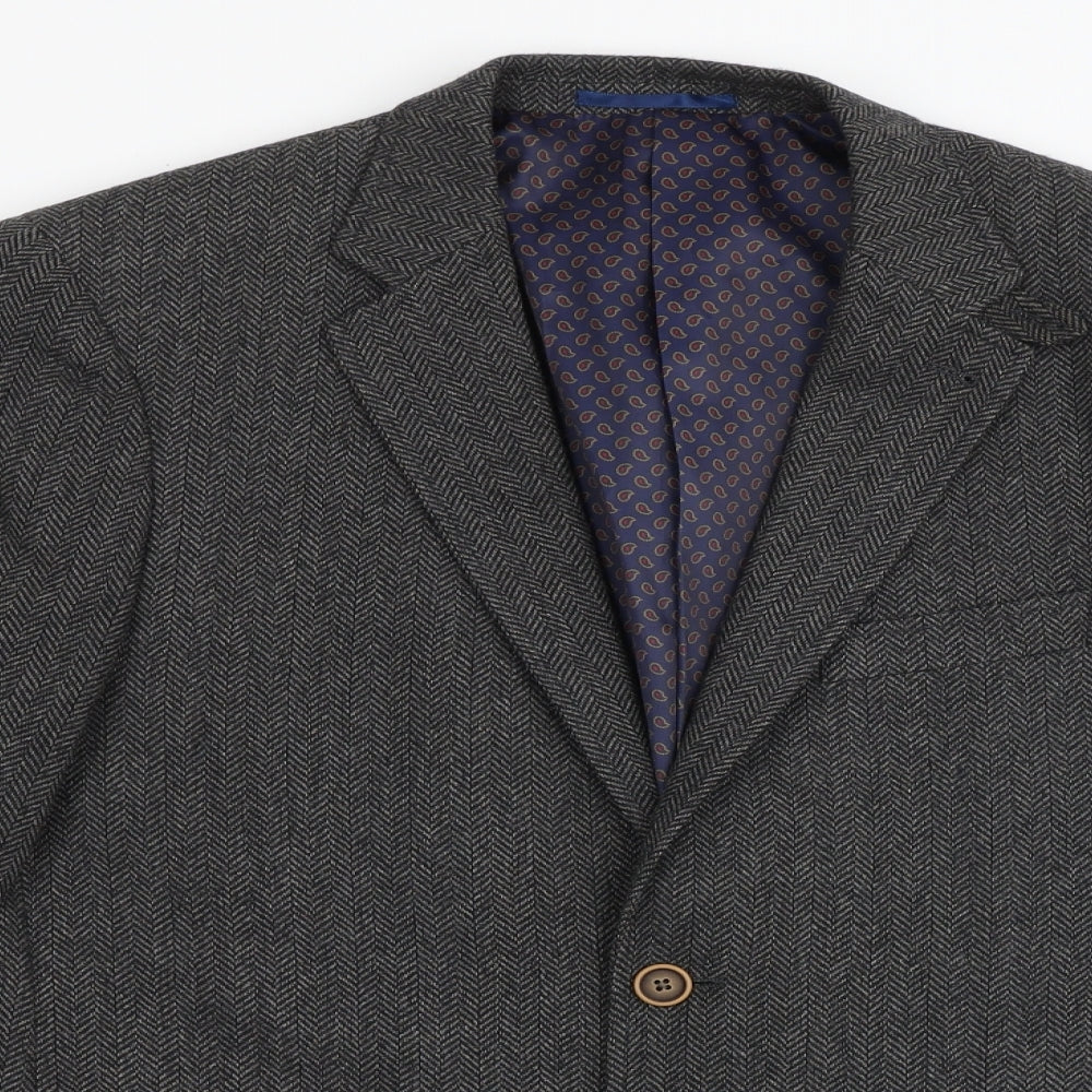 Mens UK Size 40 Boston Crew Regular Grey Suit Jacket