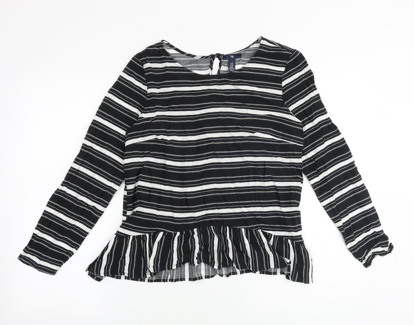 Womens UK Size XS Gap Black Basic Blouse