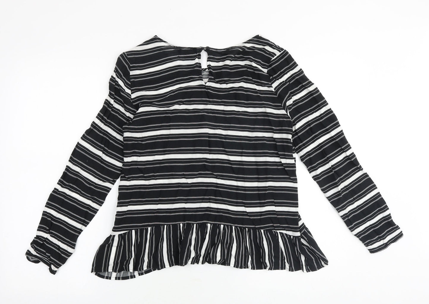 Womens UK Size XS Gap Black Basic Blouse