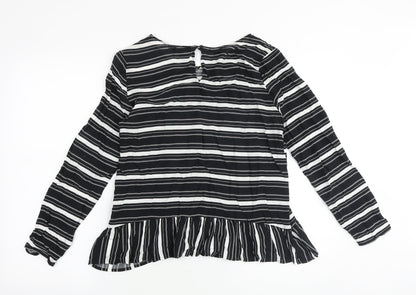 Womens UK Size XS Gap Black Basic Blouse
