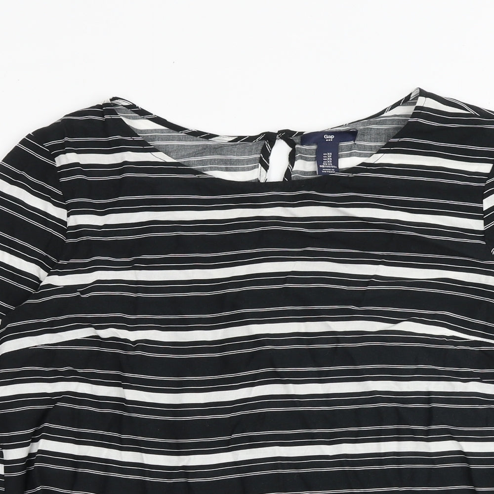 Womens UK Size XS Gap Black Basic Blouse