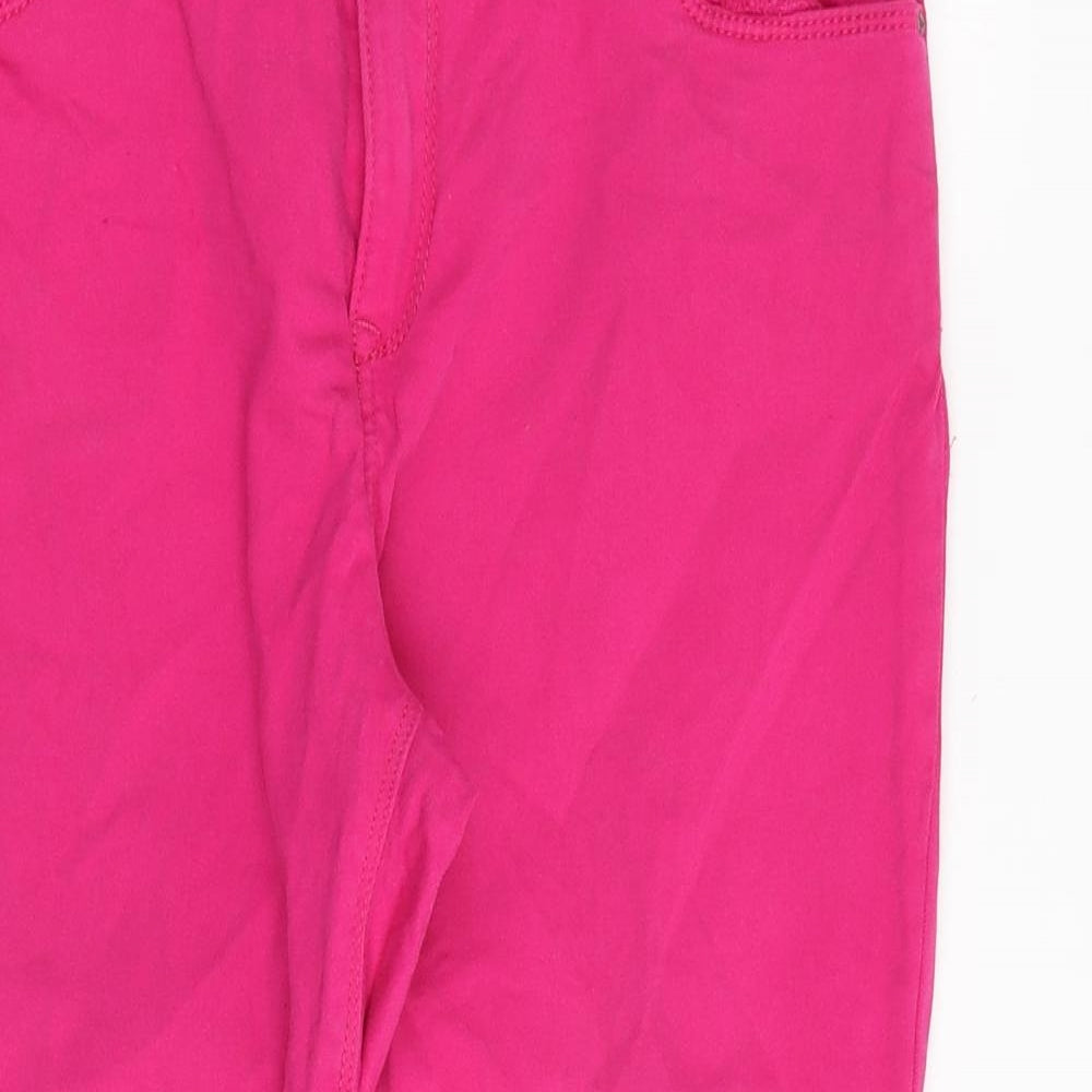 EDC Womens Pink Cotton Cropped Jeans Size 32 in Regular Zip