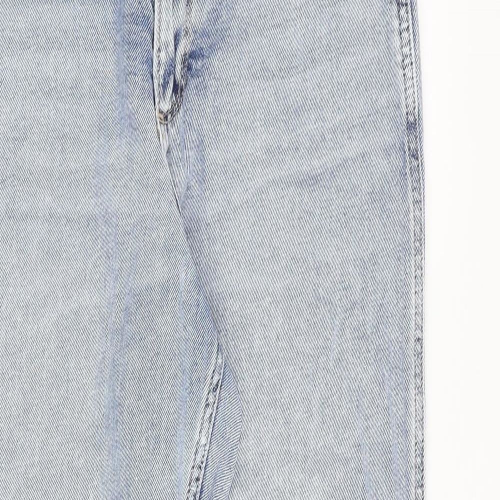 Hollister Womens Blue Cotton Mom Jeans Size 27 in Regular Zip