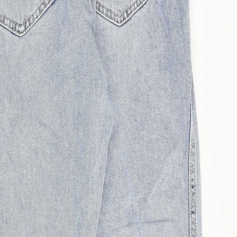 Hollister Womens Blue Cotton Mom Jeans Size 27 in Regular Zip