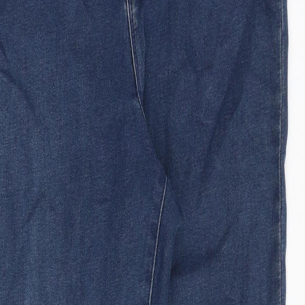 Denim & Co. Womens Blue Cotton Skinny Jeans Size 12 Slim Zip