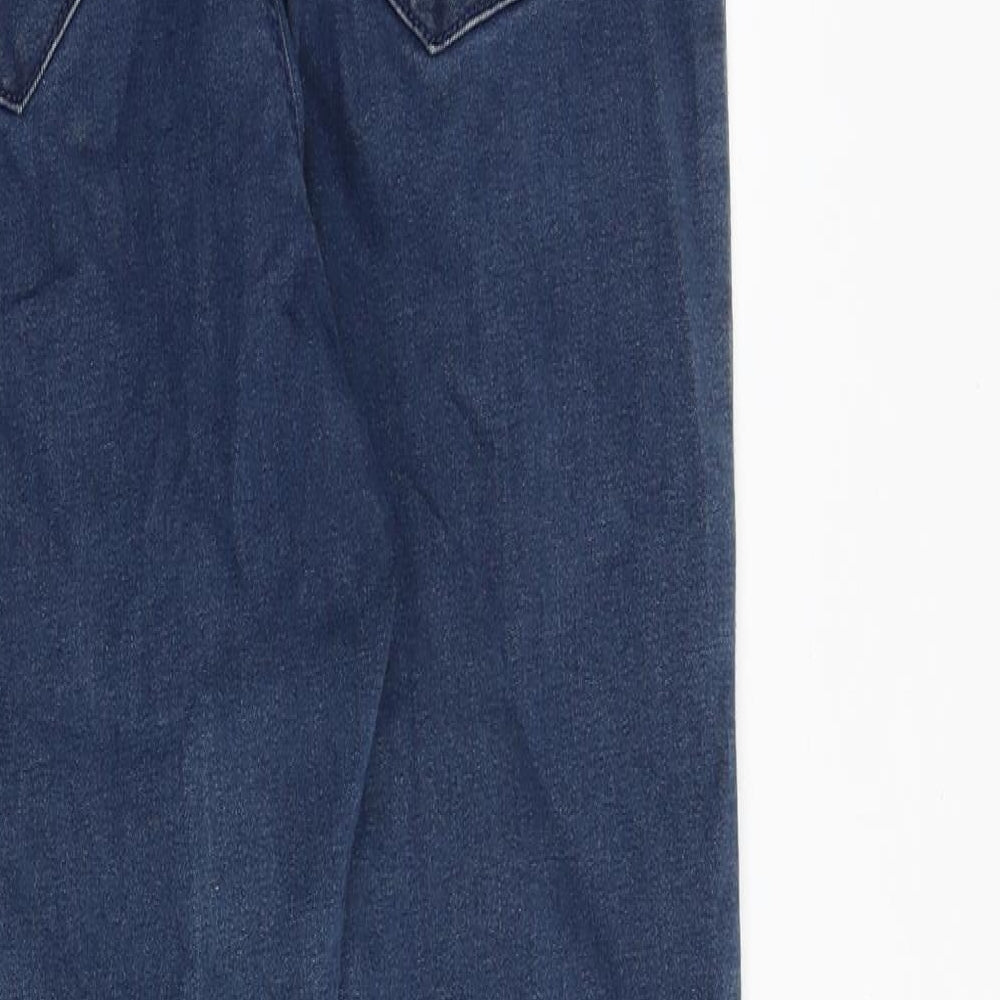Denim & Co. Womens Blue Cotton Skinny Jeans Size 12 Slim Zip