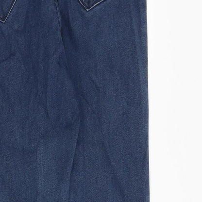 Denim & Co. Womens Blue Cotton Skinny Jeans Size 12 Slim Zip