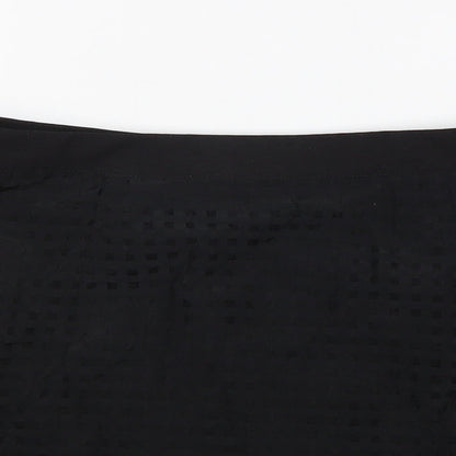 Hearts & Bows Womens Black Geometric Polyester Mini Skirt Size 10 Zip
