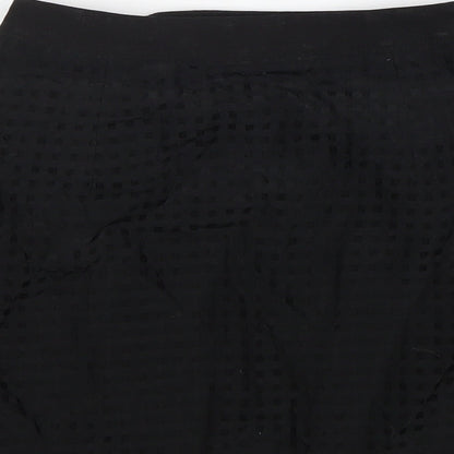 Hearts & Bows Womens Black Geometric Polyester Mini Skirt Size 10 Zip