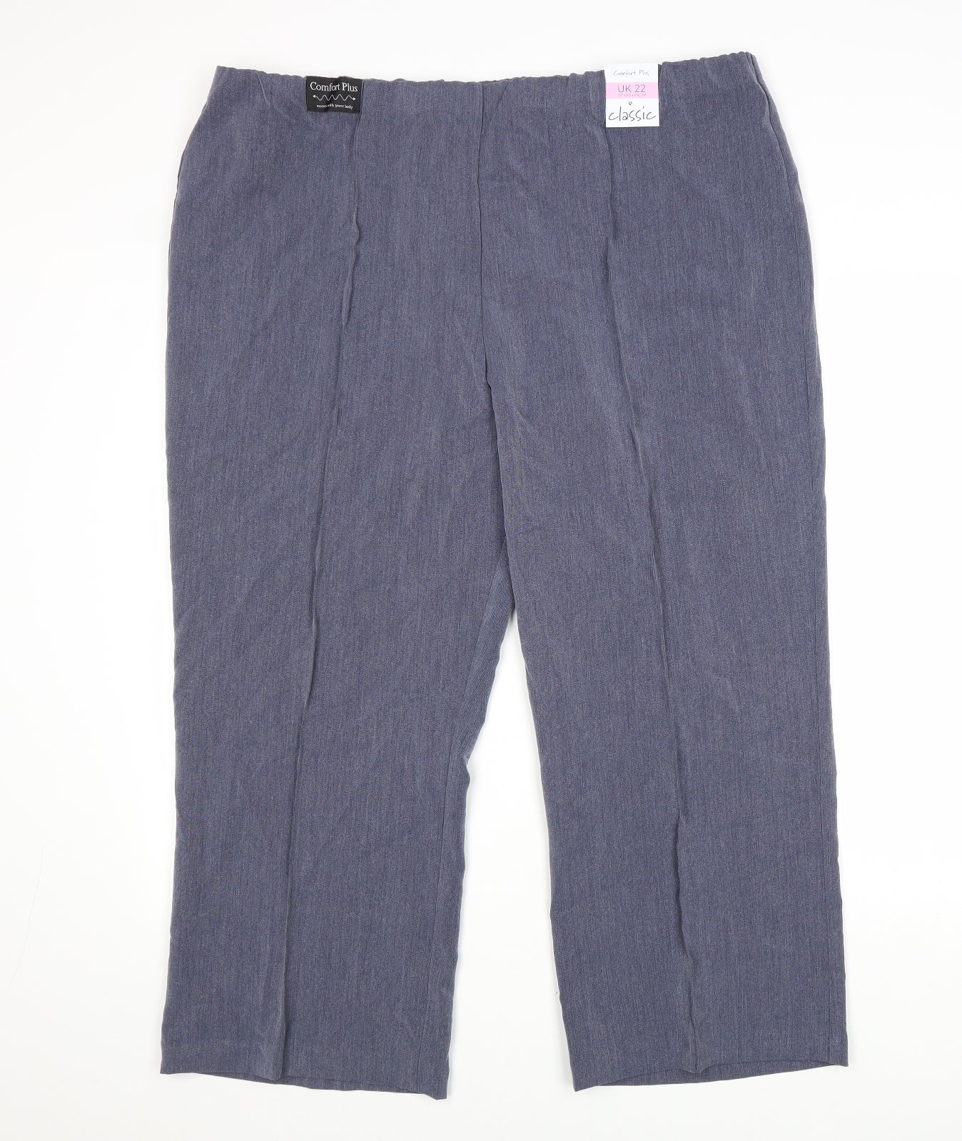 Classic Womens Grey Polyester Trousers Size 22 L22 in Regular