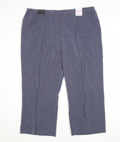 Classic Womens Grey Polyester Trousers Size 22 L22 in Regular