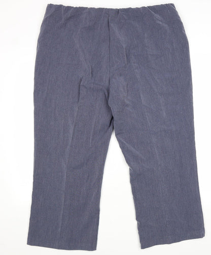 Classic Womens Grey Polyester Trousers Size 22 L22 in Regular