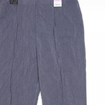 Classic Womens Grey Polyester Trousers Size 22 L22 in Regular
