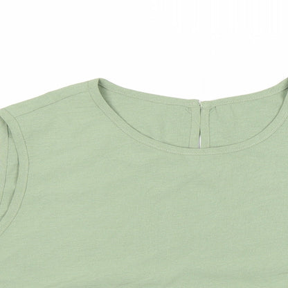 SheIn Womens Green Polyester Basic Tank Size XL Round Neck