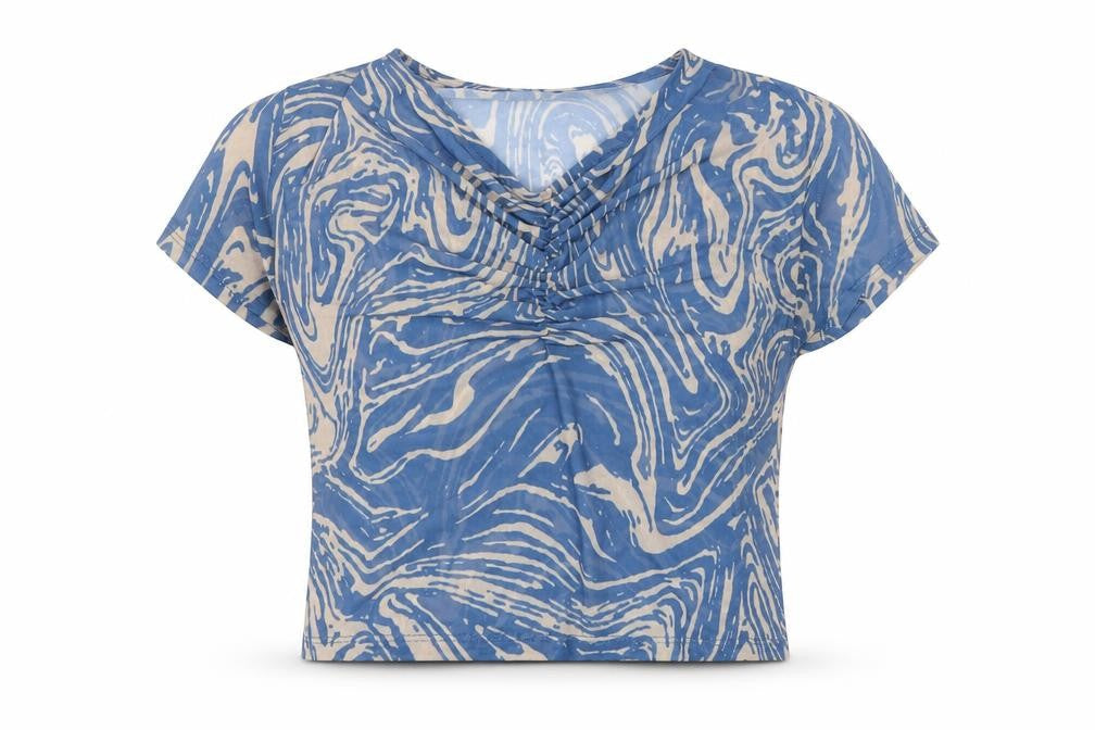 Womens UK Size 12 Topshop Blue Basic Blouse