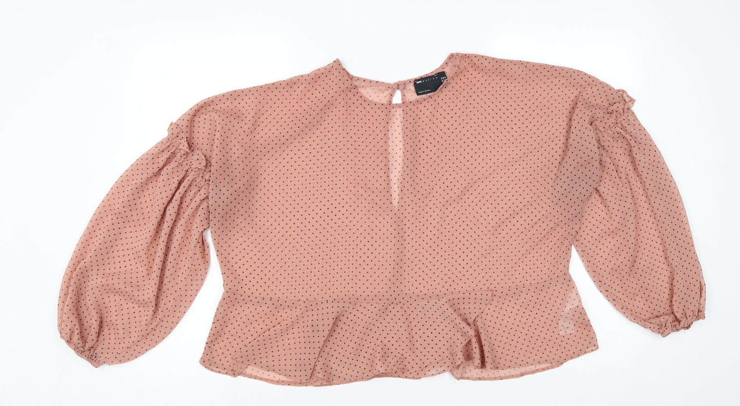Womens UK Size 14 ASOS Pink Basic Blouse