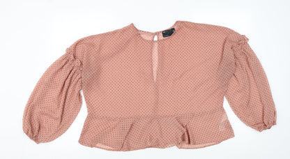 Womens UK Size 14 ASOS Pink Basic Blouse