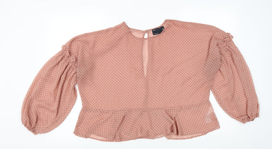 Womens UK Size 14 ASOS Pink Basic Blouse