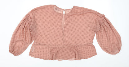 Womens UK Size 14 ASOS Pink Basic Blouse