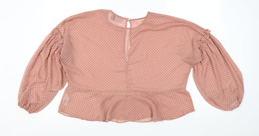Womens UK Size 14 ASOS Pink Basic Blouse