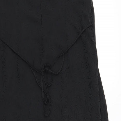 Gerry Weber Womens Black Polyester A-Line Size 14 V-Neck Zip