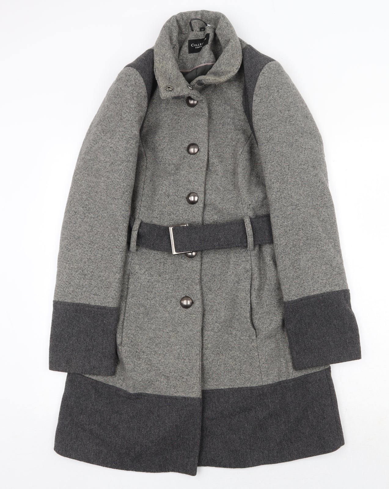 Womens UK Size 10 Debenhams Grey Pea Coat