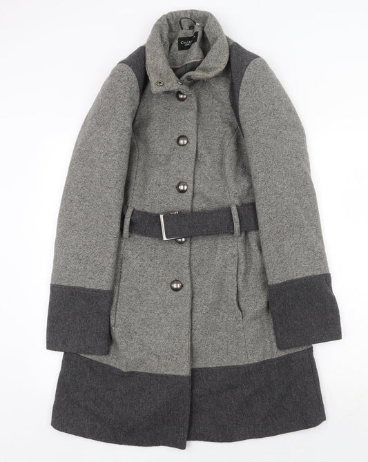 Womens UK Size 10 Debenhams Grey Pea Coat