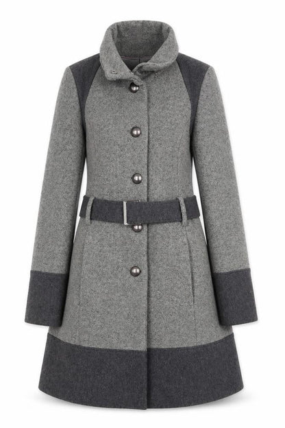Womens UK Size 10 Debenhams Grey Pea Coat