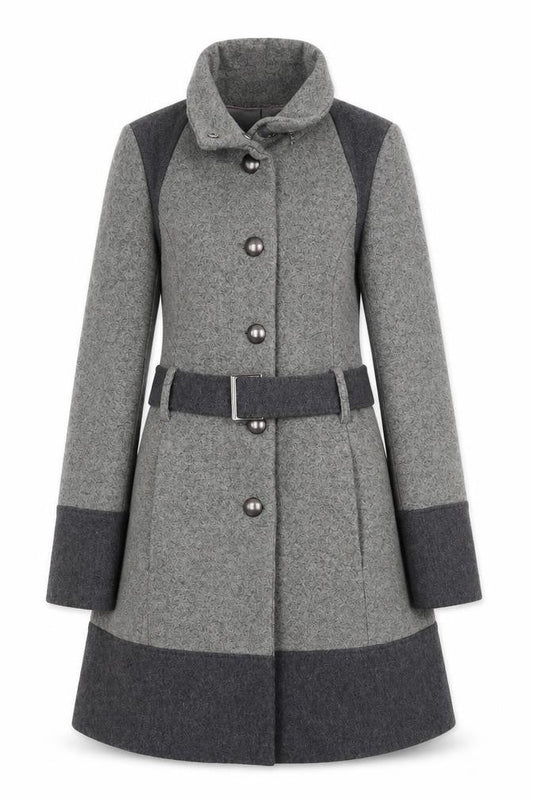 Womens UK Size 10 Debenhams Grey Pea Coat