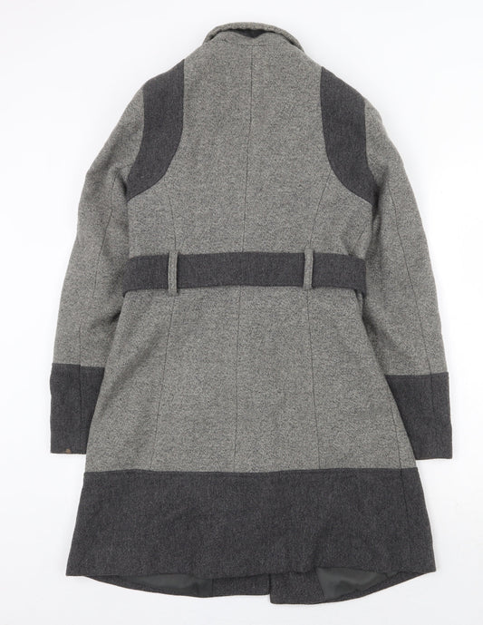 Womens UK Size 10 Debenhams Grey Pea Coat