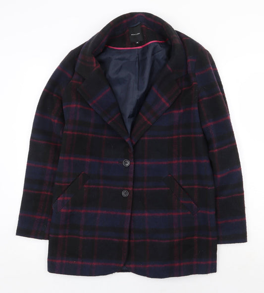 Womens UK Size 10 New Look Blue Pea Coat