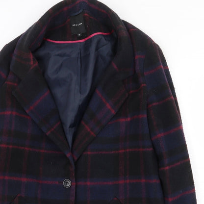 Womens UK Size 10 New Look Blue Pea Coat
