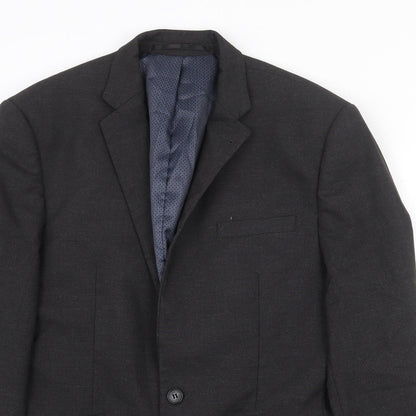 Mens UK Size 36 Brook Taverner Regular Grey Suit Jacket