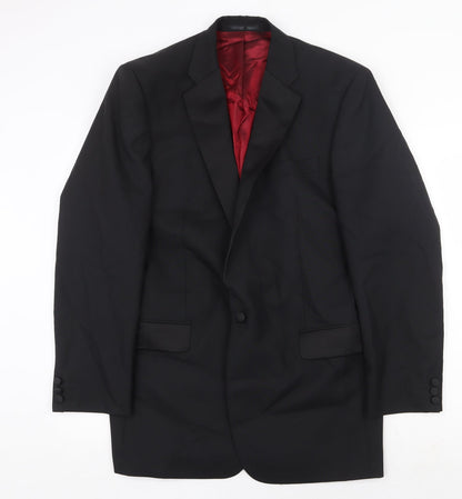 charlton gr Mens Black Wool Jacket Suit Jacket Size 42 Regular