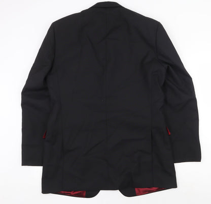 charlton gr Mens Black Wool Jacket Suit Jacket Size 42 Regular