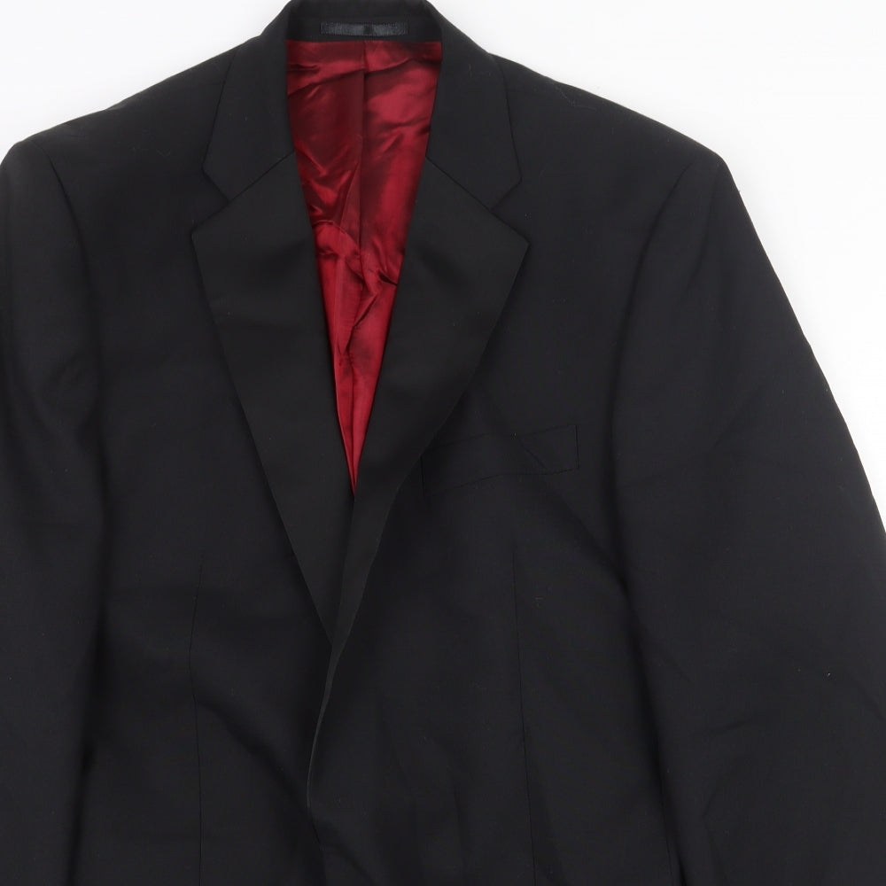 charlton gr Mens Black Wool Jacket Suit Jacket Size 42 Regular