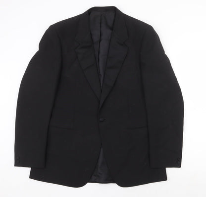 Mens UK Size 40 Classic Regular Black Suit Jacket