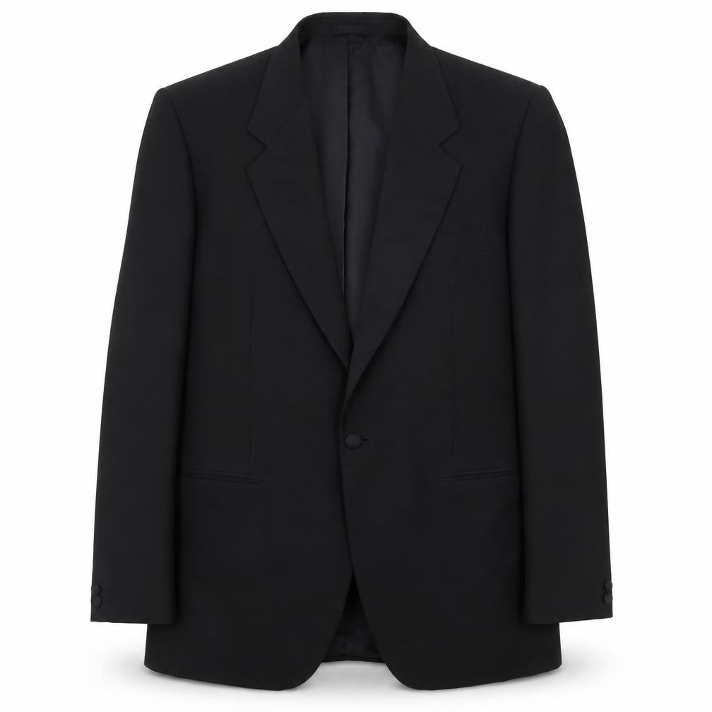 Classics Mens Black Polyester Jacket Suit Jacket Size 40 Regular