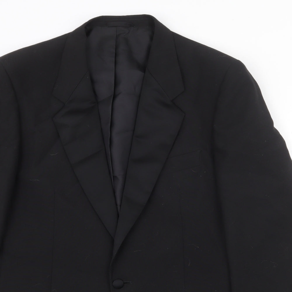 Mens UK Size 40 Classic Regular Black Suit Jacket