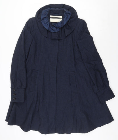 Womens UK Size 12 Topshop Blue Overcoat