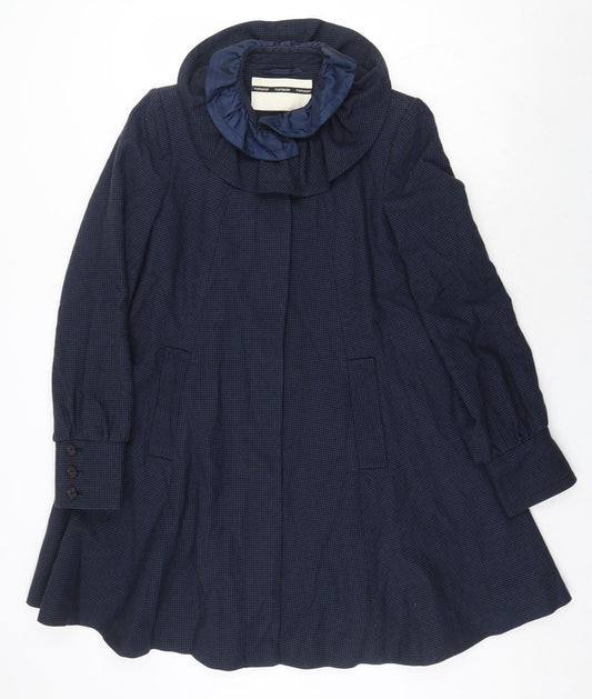Womens UK Size 12 Topshop Blue Overcoat