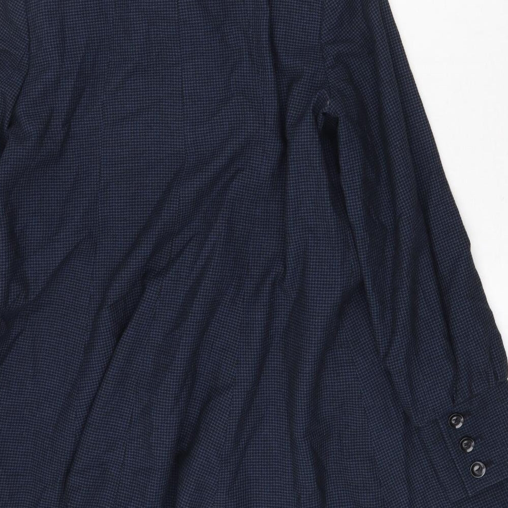 Womens UK Size 12 Topshop Blue Overcoat